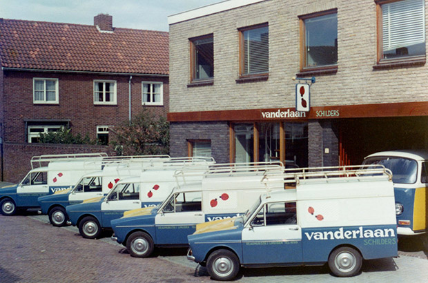 Het wagenpark van Vanderlaan in de jaren '70